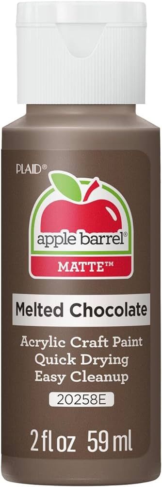 Apple Barrel Acrylic Paint in Assorted Colors (2 oz), 20258, Melted Chocolate | Amazon (US)