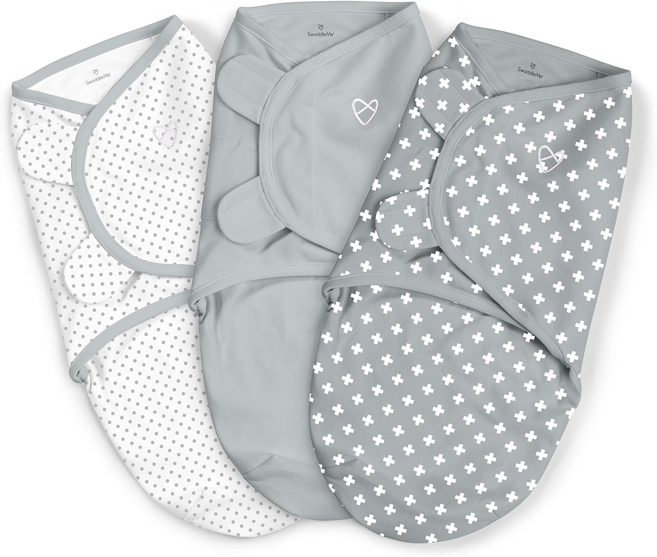 SwaddleMe Original Swaddle – Size Small, 0-3 Months, 3-Pack (Criss Cross Polka Dot) | Amazon (US)
