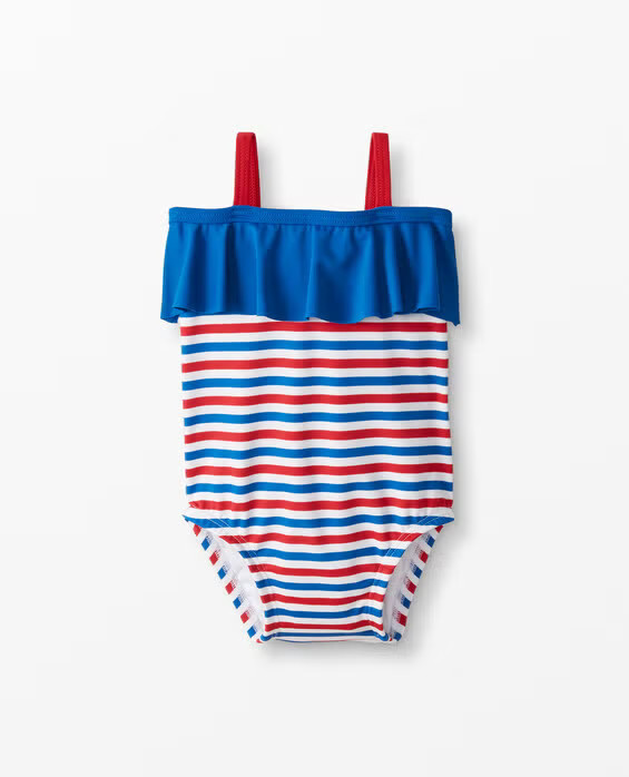 Striped Print One Piece Swim Suit | Hanna Andersson