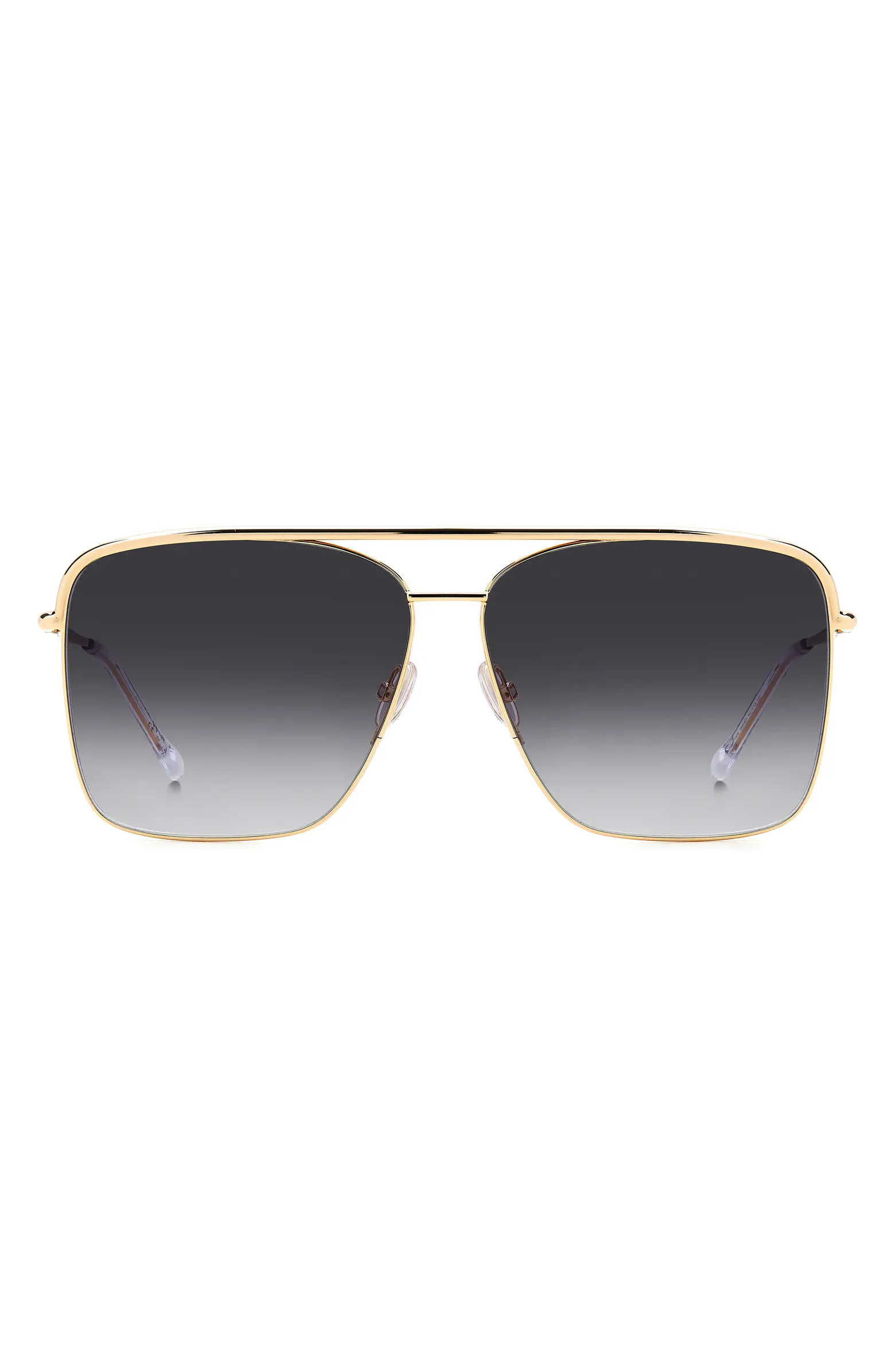 Wild Metal 62mm Gradient Oversize Rectangular Sunglasses | Nordstrom