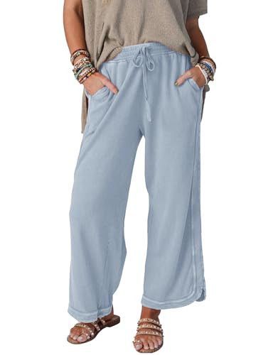 Women's Casual Wide Leg Pants High Waist Drawstring Sweatpants Baggy Athletic Trousers with Pocke... | Amazon (US)