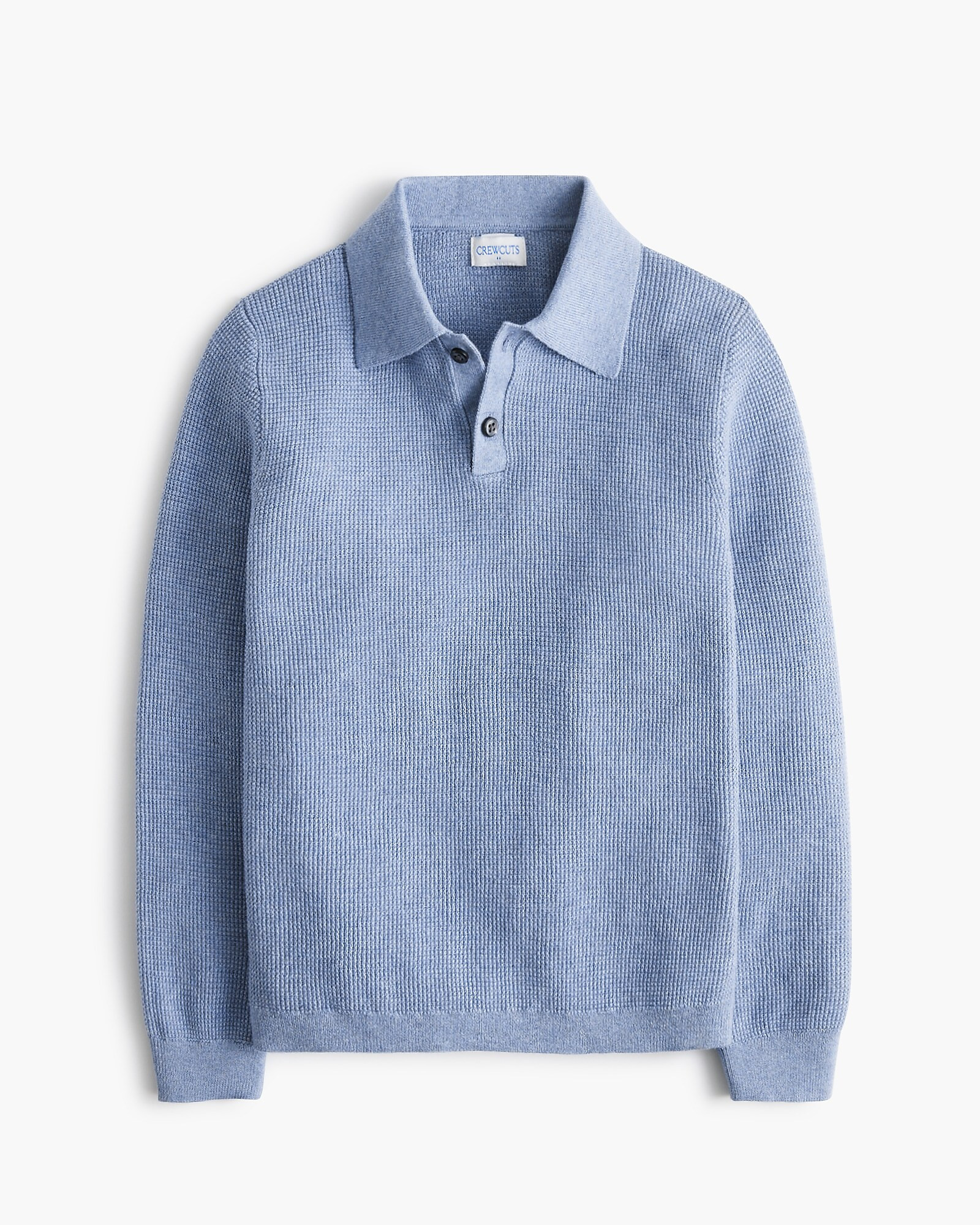 Boys' long-sleeve waffle-stitch sweater-polo | J.Crew Factory