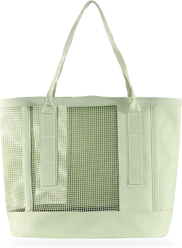 MISSION Outdoor Cassi Lightweight Beach Tote Bag with Waterproof Bottom and Coated Mesh for Beach... | Amazon (US)