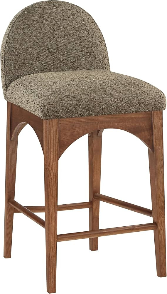 Meridian Furniture 399Olive-C Waldorf Collection Art Deco Stool with Rich Olive Green Boucle Fabr... | Amazon (US)