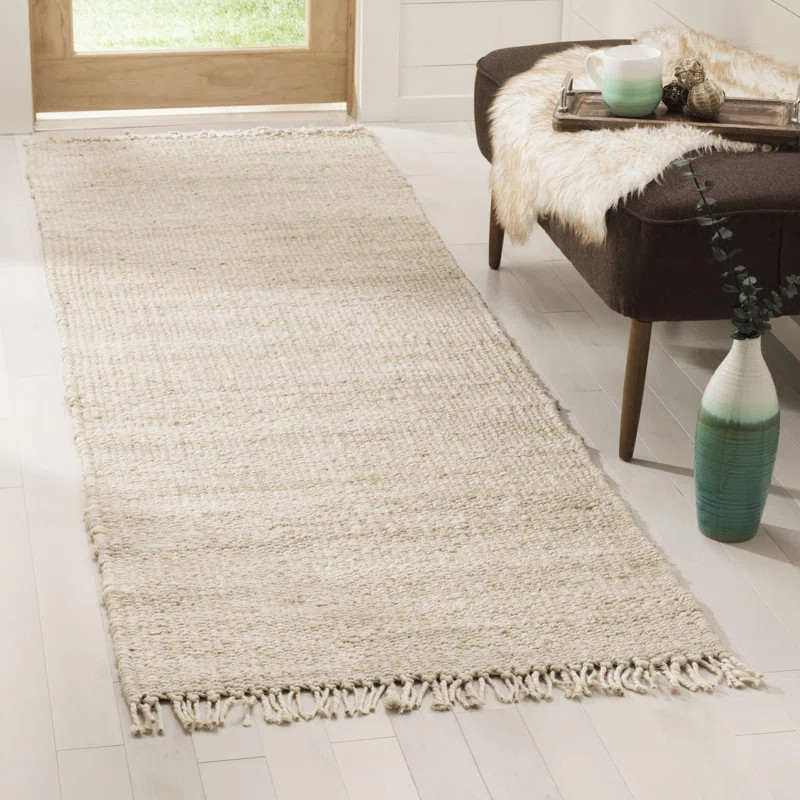 Fitzwater Natural Fiber Hand Woven Jute Solid Color Rug | Wayfair North America