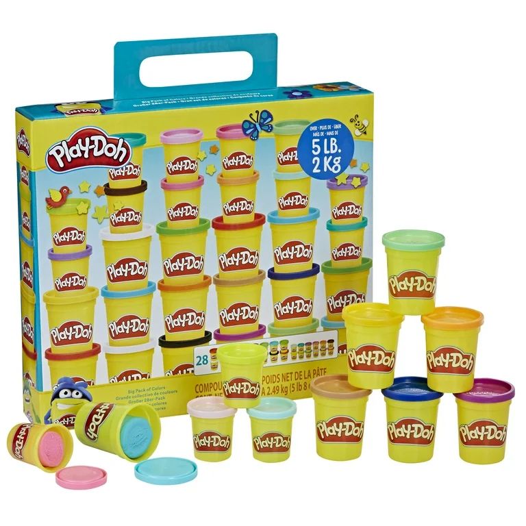 Play-Doh Big Pack of Colors Play Dough Set - 28 Color (28 Piece) - Walmart.com | Walmart (US)