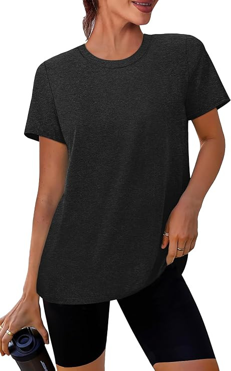NIASHOT Workout Tops for Women Short Sleeve Summer Tops 2026 Athletic Shirts Pilates Exercise Clo... | Amazon (US)