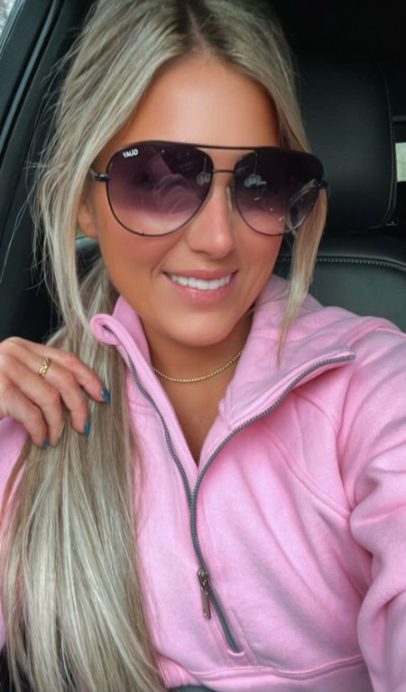Love this pink half zip pullover hoodie!💗
#designsbyali22 #womensfashion #lululemondupe #halfziphoodie #sunglasses #under50 #salealert #fashion 

#LTKfindsunder50 #LTKsalealert #LTKstyletip