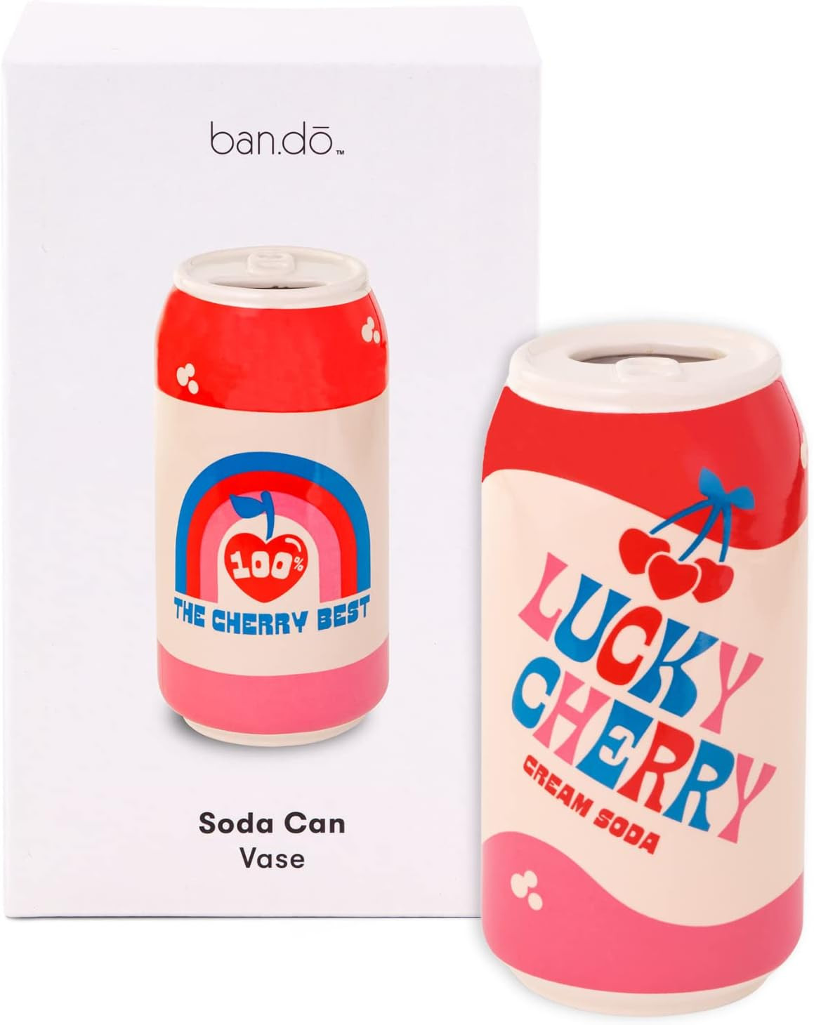 ban.do Small Decorative Vase, Colorful Ceramic Vase, Shelf Decor for Home or Office, Vintage-Insp... | Amazon (US)