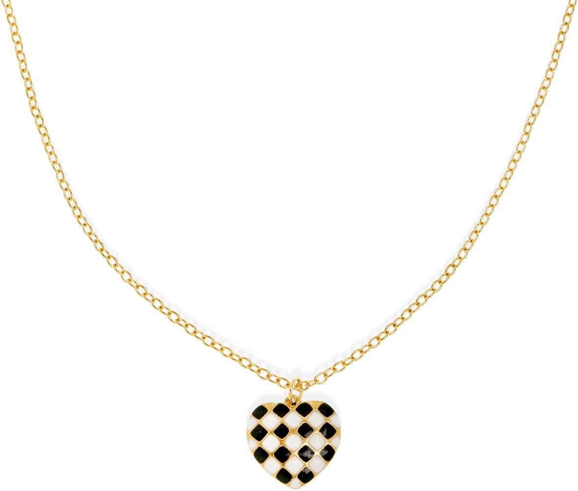 Dainty Gold Heart Pendant Necklace for Women, Trendy Minimalist Adjustable Box Link Chain Necklac... | Amazon (US)