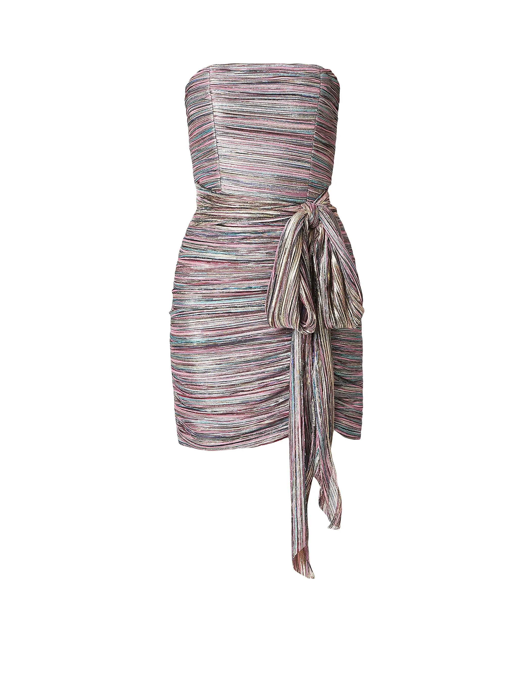 Shoshanna Sana Pleated Chiffon Minidress | Saks Fifth Avenue | Saks Fifth Avenue