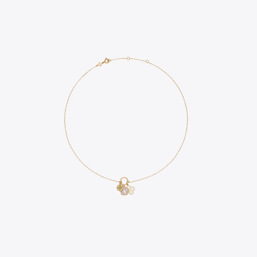 Tory Burch Forget Me Not Charm Pendant Necklace | Tory Burch (US)