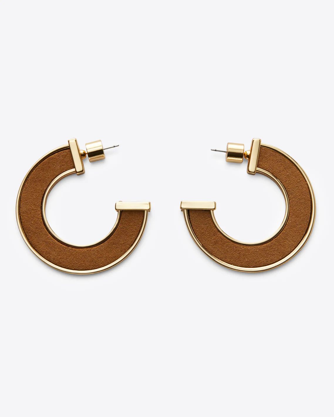 Suede Inlay Hoops | Draper James (US)