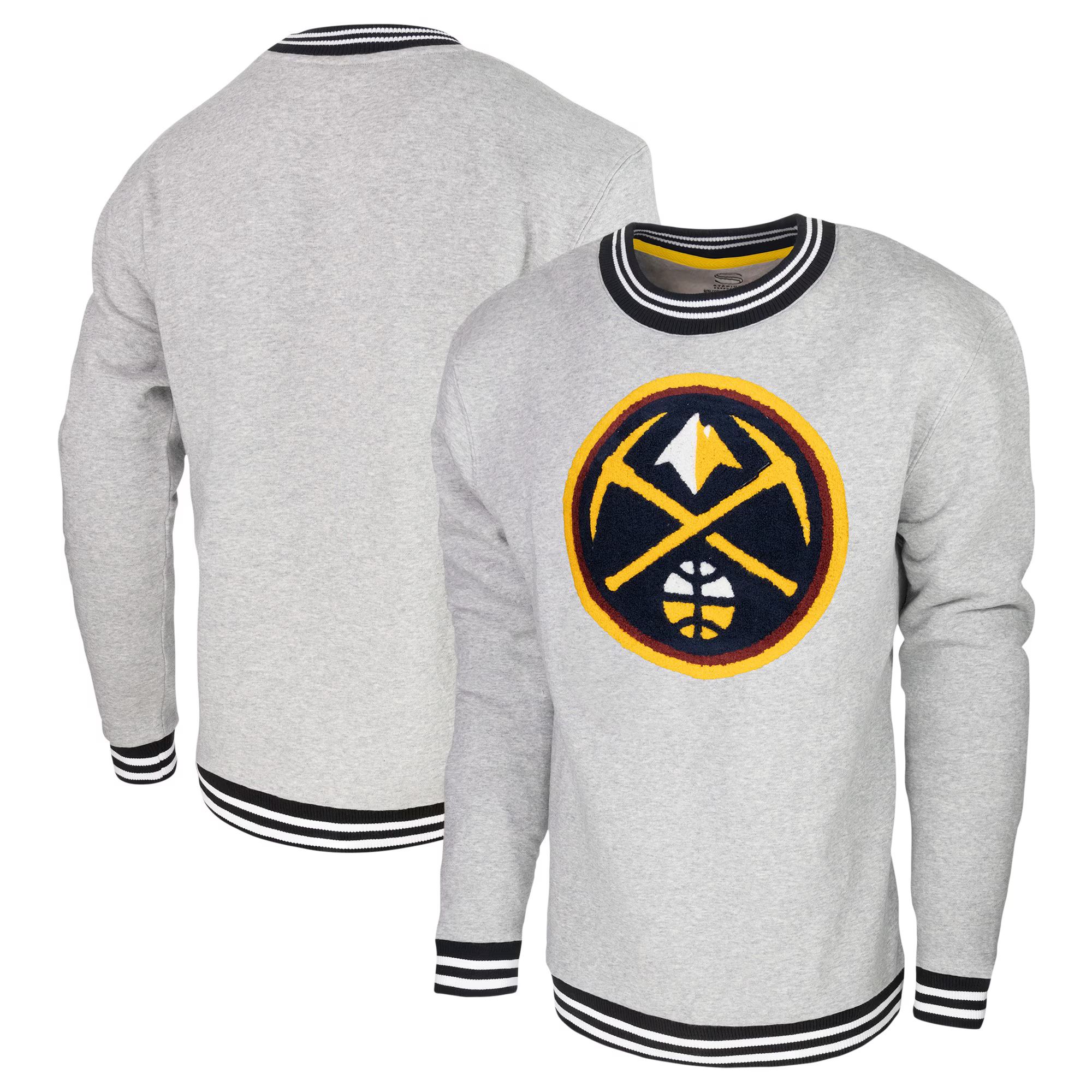 Denver Nuggets Stadium Essentials Club Level Pullover Sweatshirt - Heather Gray | Fanatics