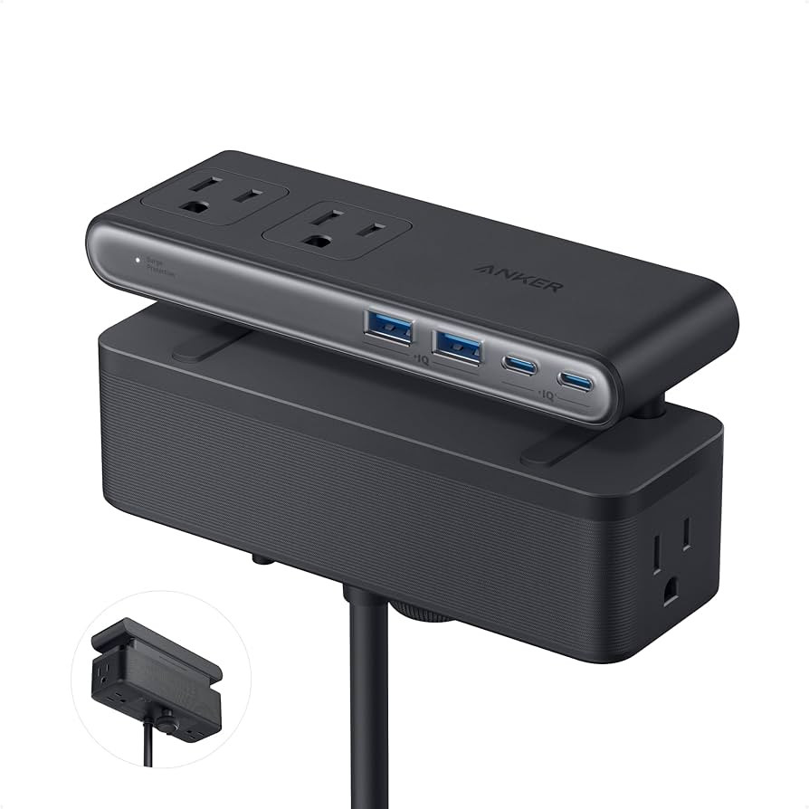 Anker Nano Power Strip, Desk Clamp with 1500J Surge Protector, 5ft Extension Cord, 70W Max Gaming... | Amazon (US)