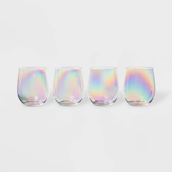 14oz 4pk Plastic Stemless Wine Glasses - Sun Squad™ | Target