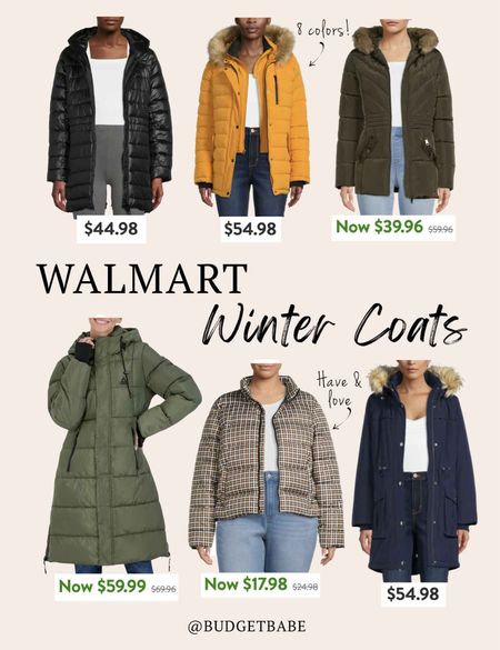 Walmart winter coats! Reebok, SwissTech, Big Chill and Time and Tru! I own and love the puffer (size medium) and the anorak (size medium) by time and tru.

#LTKunder50 #LTKunder100 #LTKsalealert