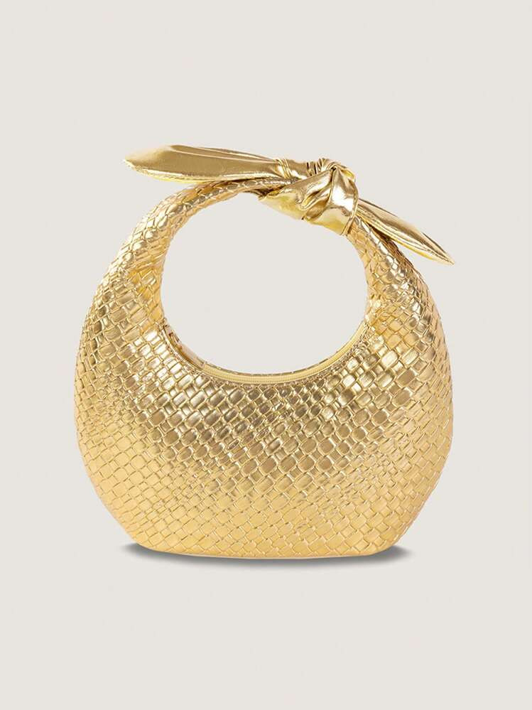 New Fashion Woven Handbag Half-Moon Women's Bag Texture Handbag Celebrity Commuting Temperament E... | SHEIN