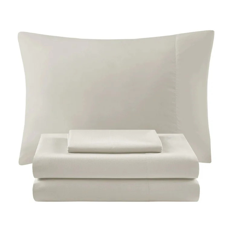 Mainstays 8-Piece Bed in a Bag Comforter Set with Sheets and Blanket, Stone, Queen | Walmart (US)