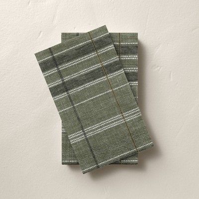 14ct Textured Plaid Paper Guest Napkins Green/Blue - Hearth & Hand™ with Magnolia | Target