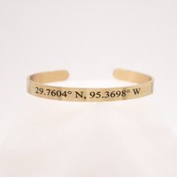 Custom Coordinates Bracelet, Graduation Gift, Gps Coordinate Personalized Latitude Longitude, Long D | Etsy (US)