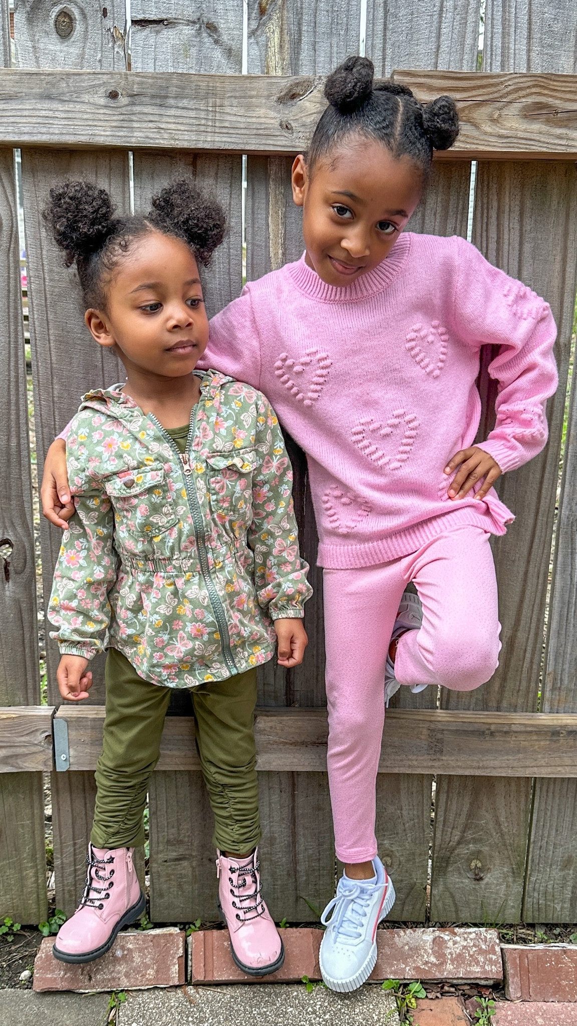 “Side by side or far apart, we will always be sisters at heart” 💕💚 

💕Pink embroidered heart sweater with matching leggings. 
💚Green co-ord set with ruched leggings. Paired with a pink and green floral zip jacket. 


#LTKSpringSale #LTKstyletip #LTKkids