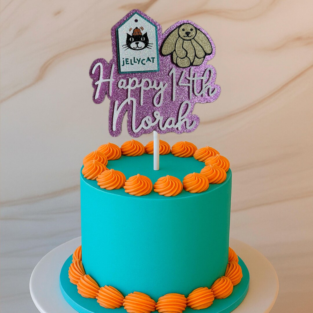 Jellycat Inspired Cake Topper - Personalised, Any Name, Age - Etsy | Etsy (US)