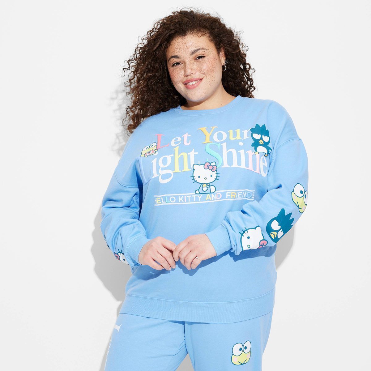 Women's Love Yourself Hello Kitty Graphic Sweatshirt - Blue | Target