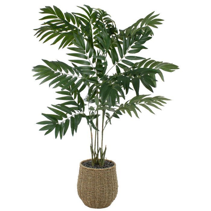 Northlight 4' Green and Brown Artificial Potted Palm Tree in a Wicker Pot | Target