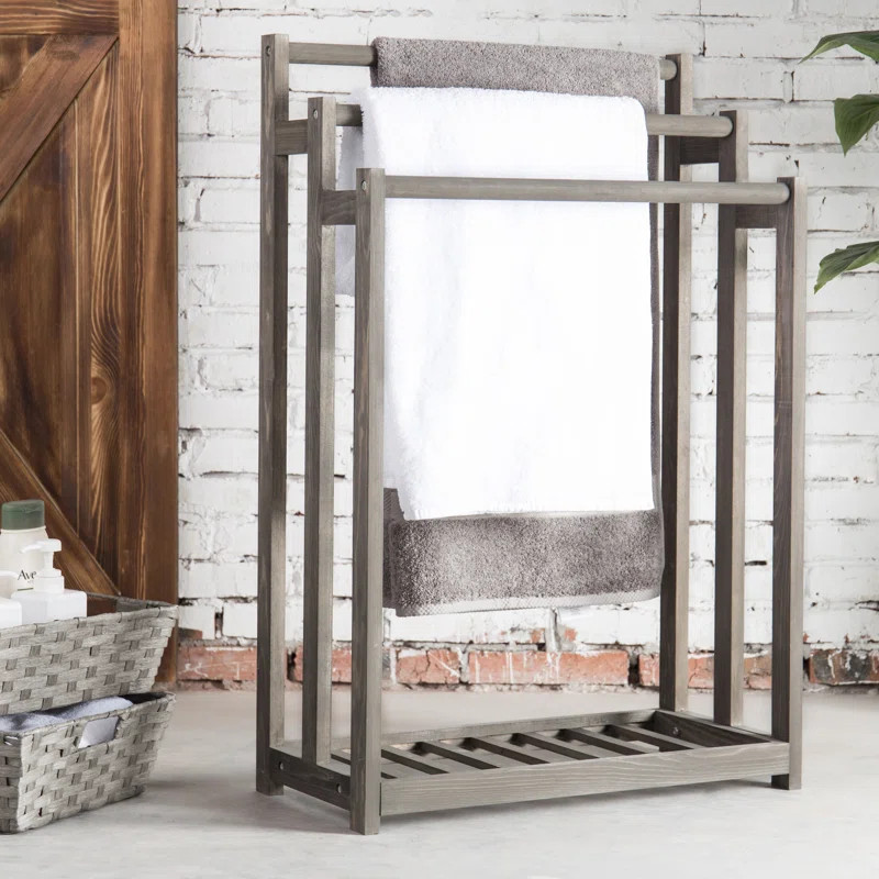 Wood 3 Freestanding Towel Stand | Wayfair North America