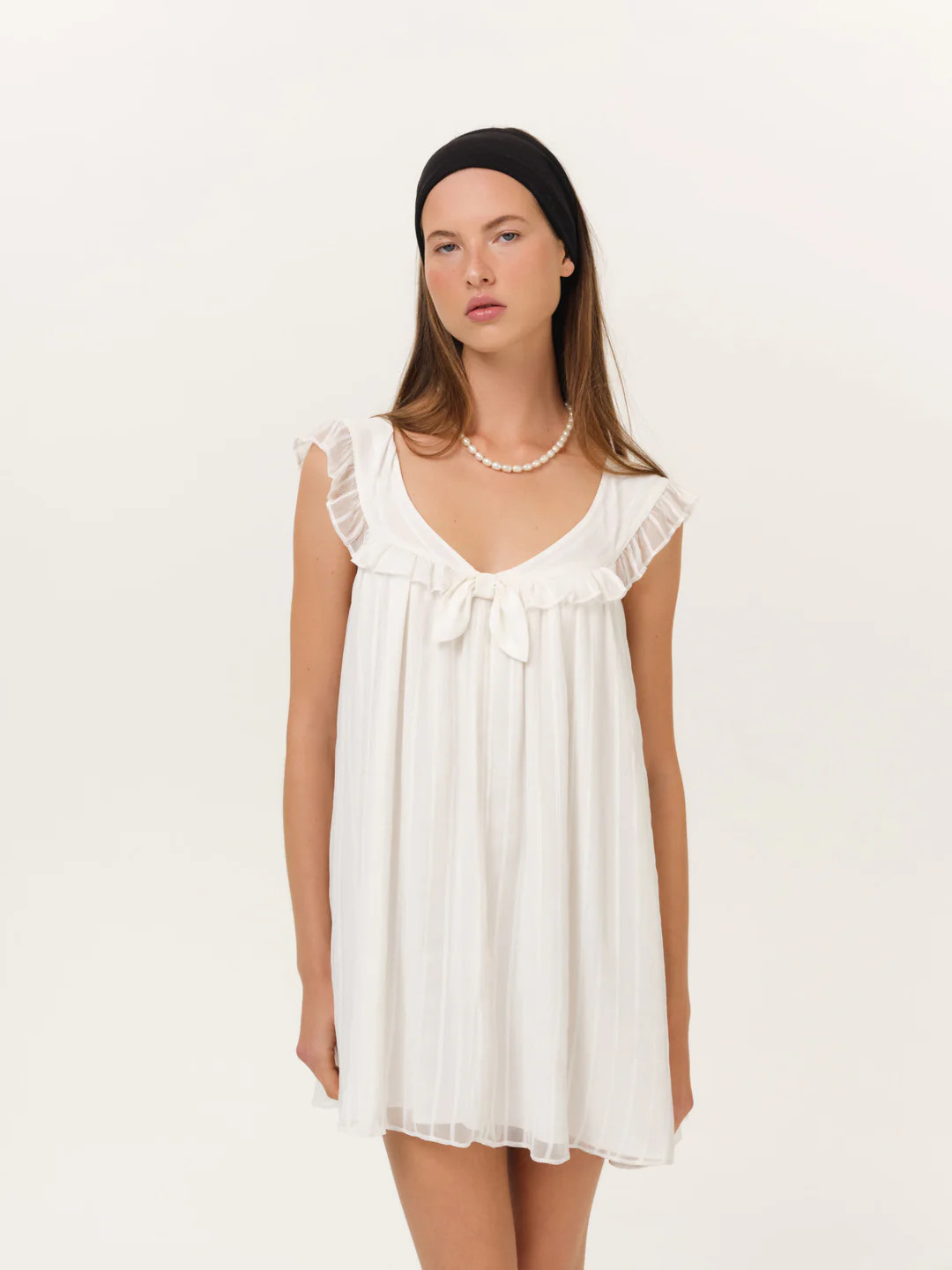 All Aboard Mini Dress \u2014 White | For Love & Lemons