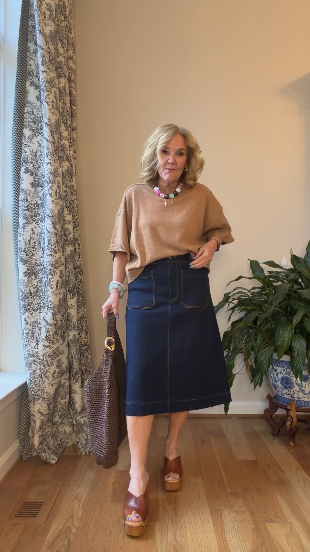Cashmere sweater size medium 
Skirt size medium 
Linking similar sandals/coigs 


#LTKOver40 #LTKWorkwear #LTKspringtrends