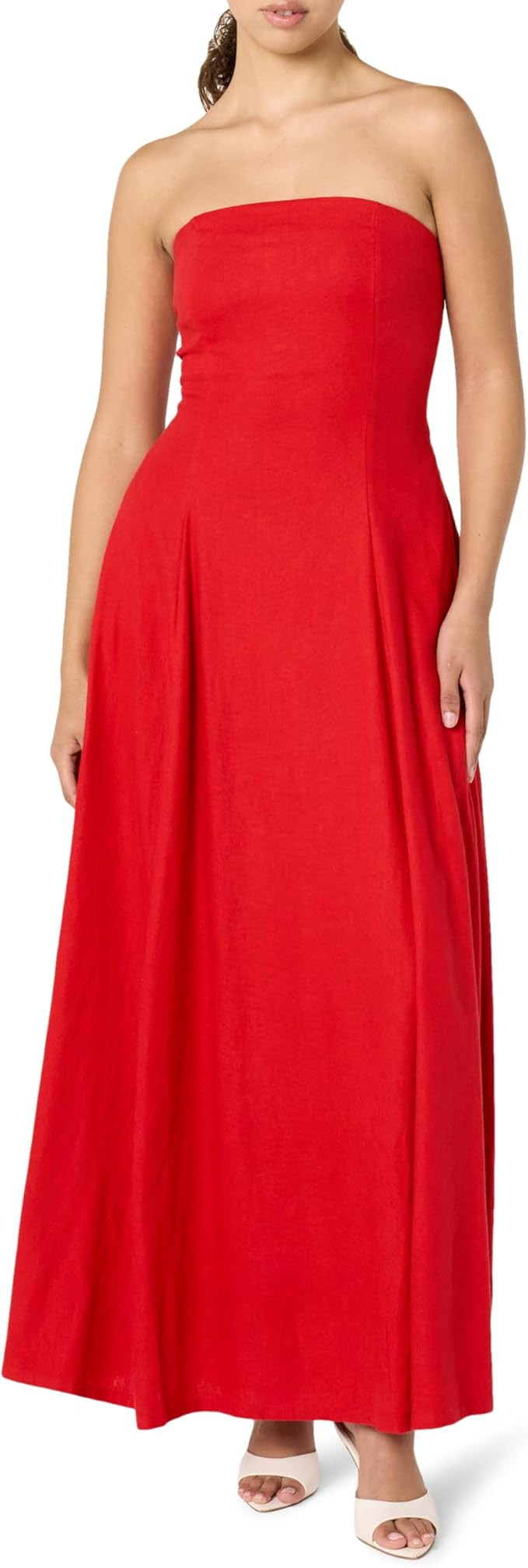 The Drop Women's Carlota Strapless Linen Maxi Dress | Amazon (US)