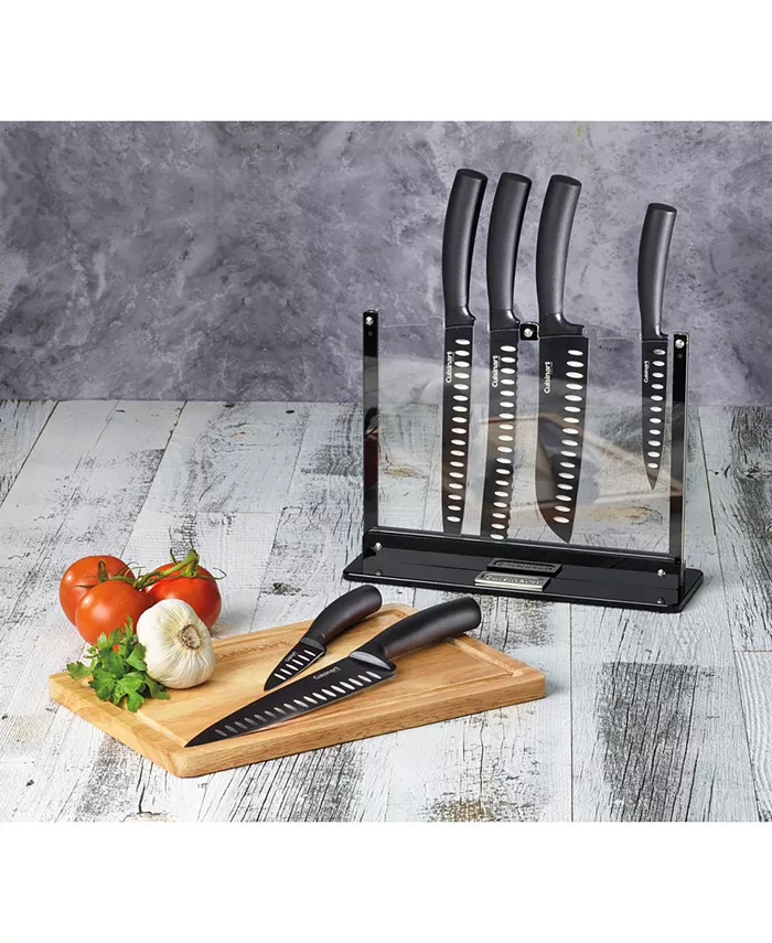 Nonstick-Edge 7-Pc. Cutlery Set with Acrylic Stand | Macy's