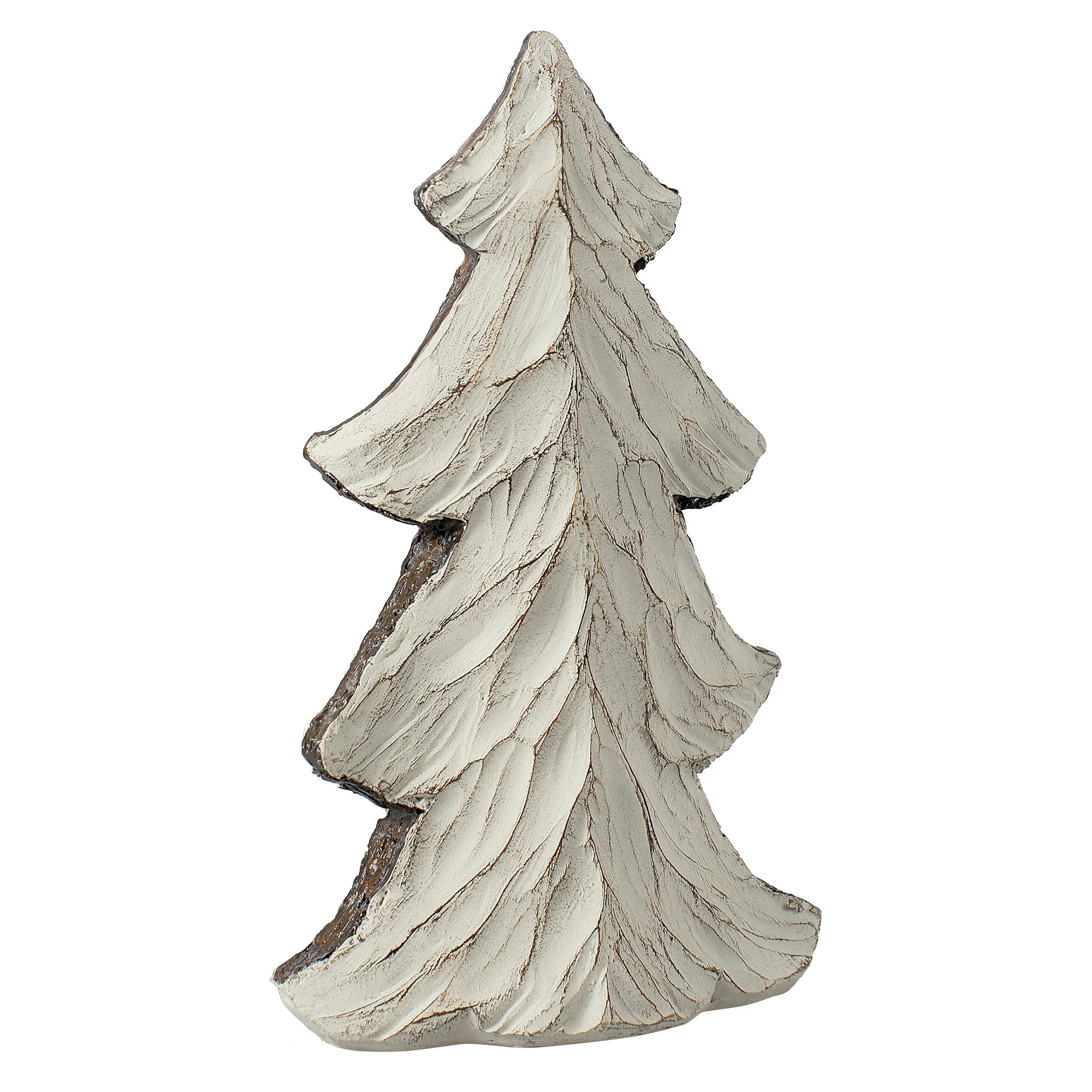 Large Rustic Distressed Off-White Polyresin Tree Tabletop Décor, 11.25 in, by Holiday Time - Wal... | Walmart (US)