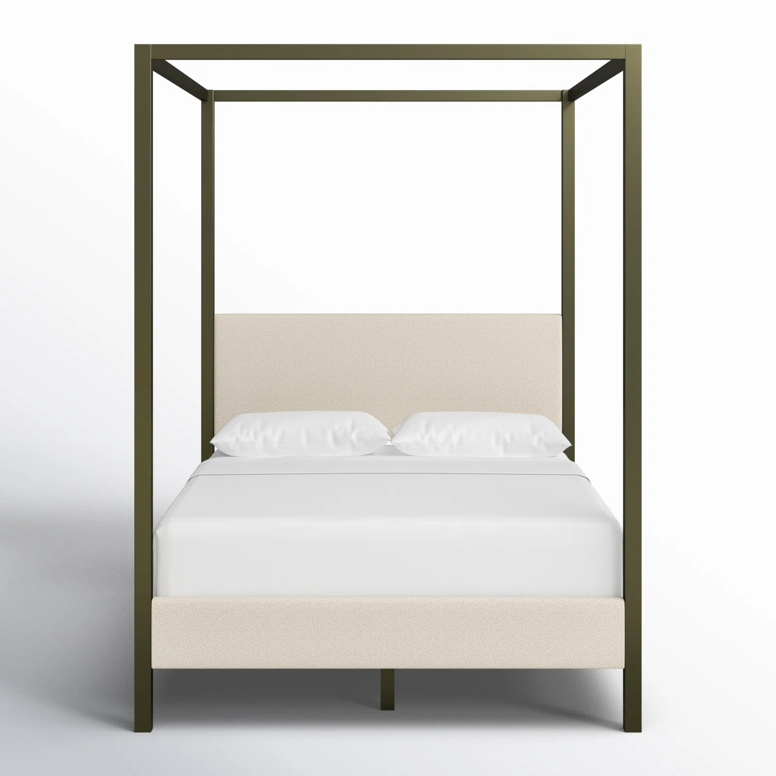Sybill Vanilla Upholstered Canopy Bed | Wayfair North America