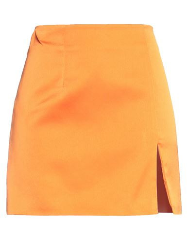 Nineminutes Mini Gonna Raso Woman Mini skirt Orange Size 8 Polyester, Elastane | YOOX (US)