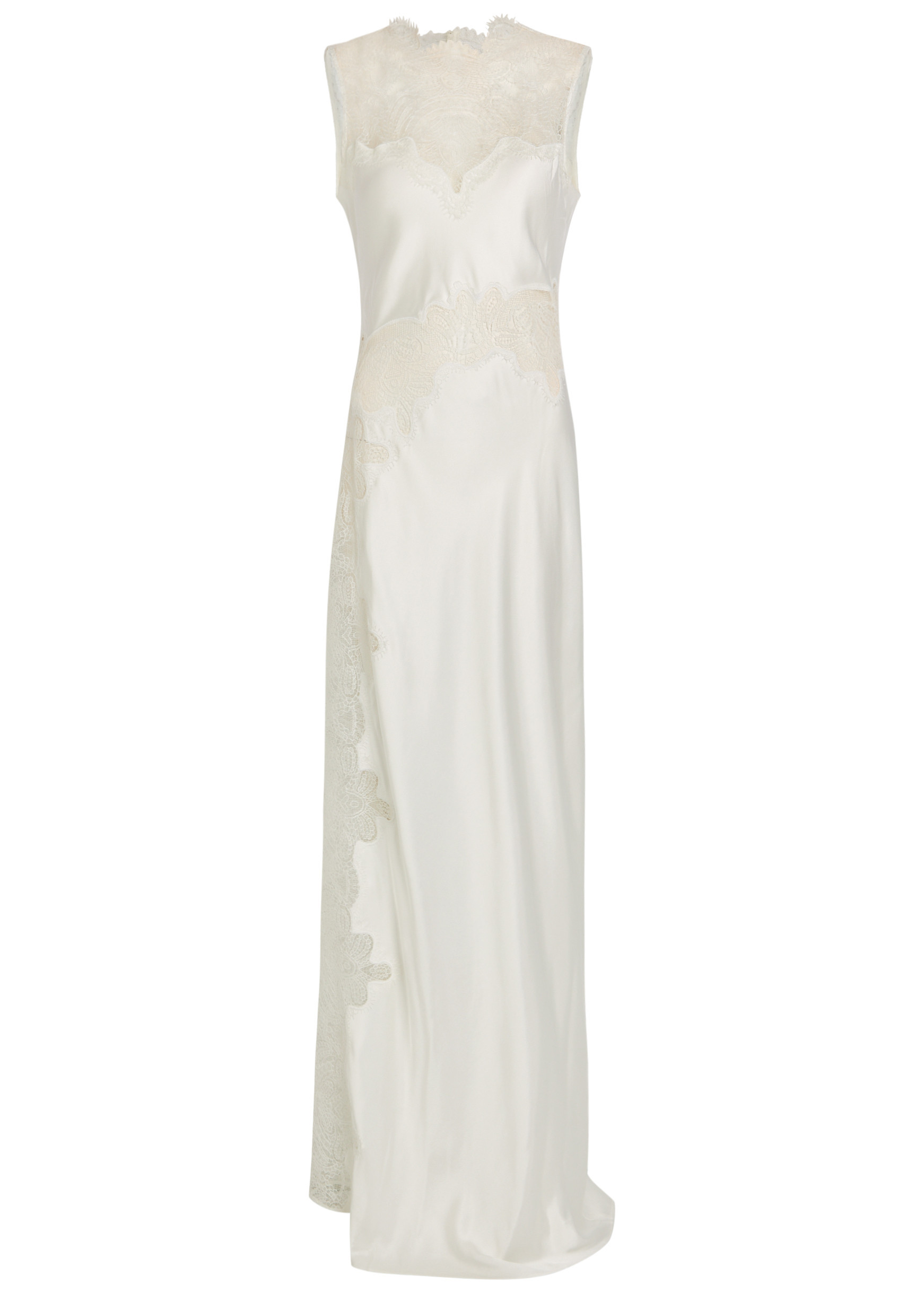 Stratus high-neck lace satin maxi dress | Harvey Nichols