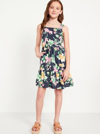 Printed Sleeveless Tiered Dress for Girls | Old Navy (US)