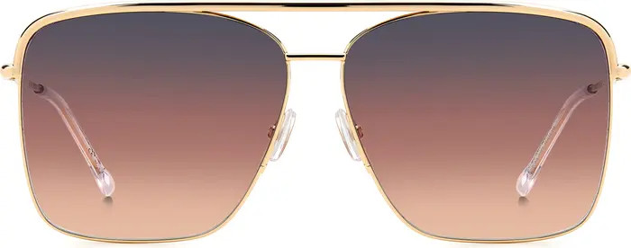 Isabel Marant Wild Metal 62mm Gradient Oversize Rectangular Sunglasses | Nordstromrack | Nordstrom Rack