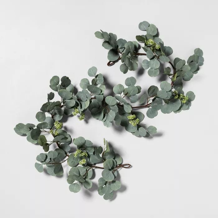 72" Faux Garland Eucalyptus with Seeds - Hearth & Hand™ with Magnolia | Target