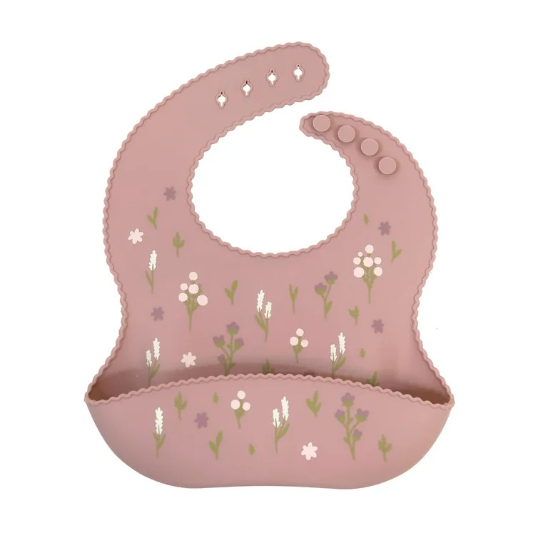 Neat Solutions Girl Scalloped Edged Infant Silicone Bib - Walmart.com | Walmart (US)