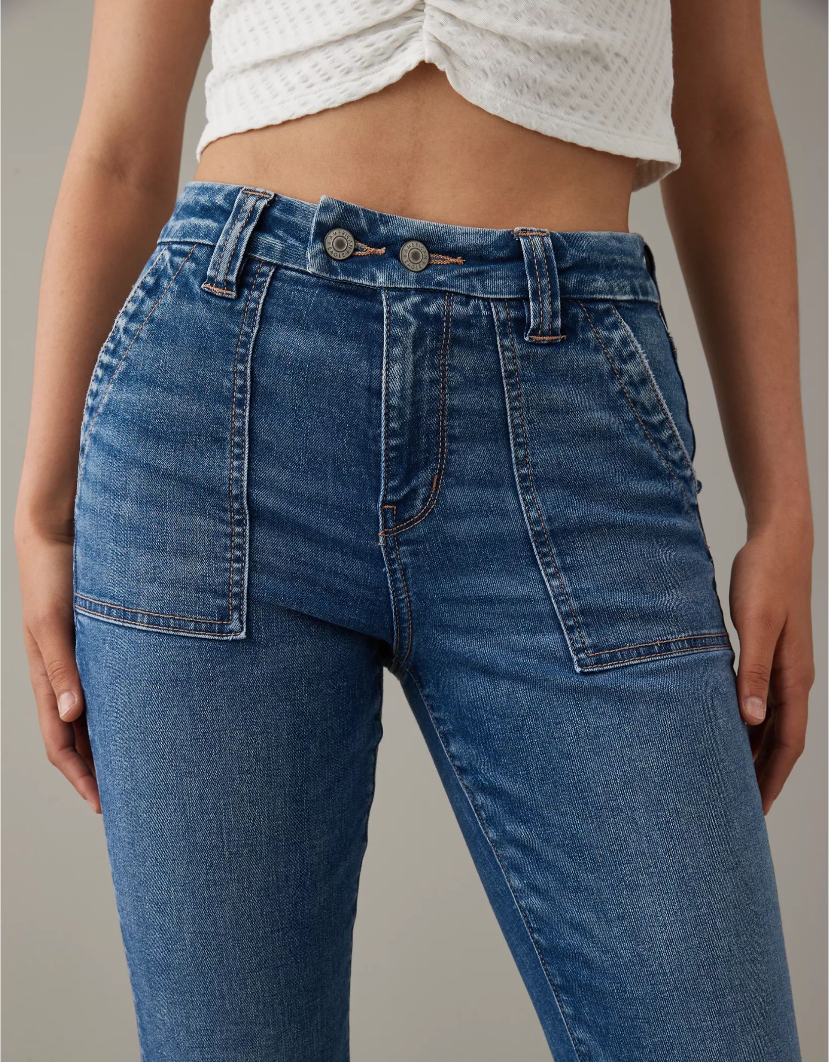 AE Next Level Curvy Super High-Waisted Flare Jean | American Eagle Outfitters (US & CA)
