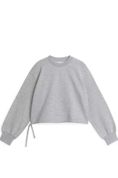 Cropped Drawstring Sweatshirt | H&M (UK, MY, IN, SG, PH, TW, HK)