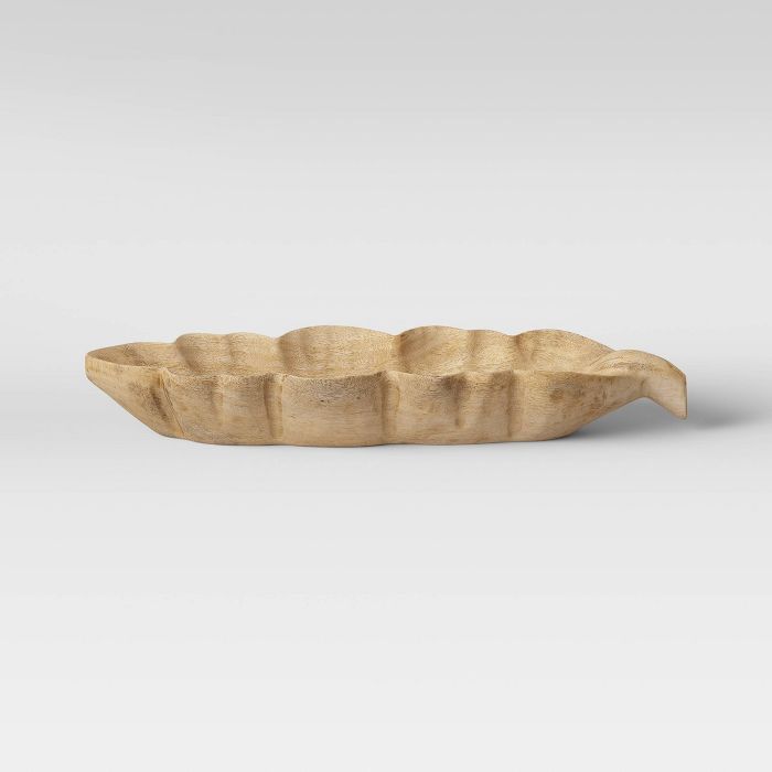 5.5" x 2.25" Wood Leaf Tray Brown - Threshold™ | Target