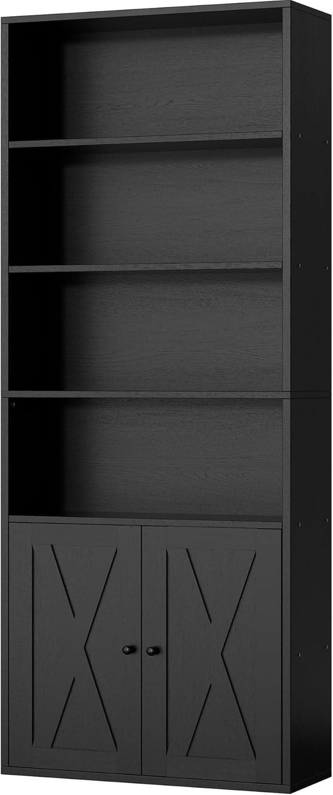 Shintenchi Bookshelf, Industrial Bookshelves and Bookcases with Doors Floor Standing 6 Shelf Disp... | Amazon (US)