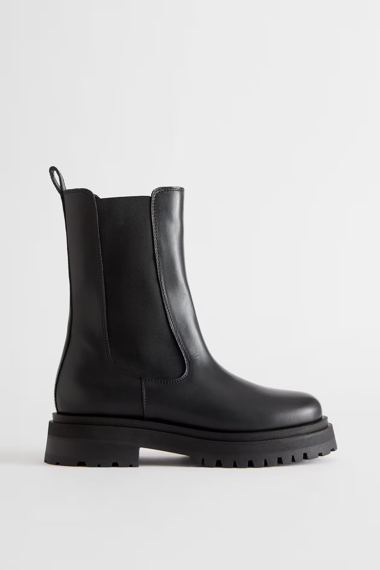 Chunky Chelsea Leather Boots | H&M (UK, MY, IN, SG, PH, TW, HK)