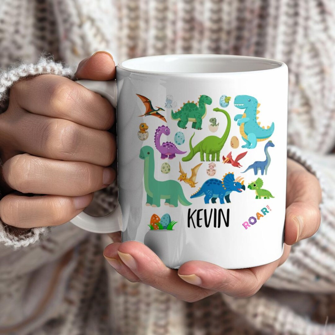 Kids Dinosaur Mug, Unique Gift, Coffee Mug, Custom Dino Gift for Kids, Perfect Gift, Coffee Cup, ... | Etsy (US)