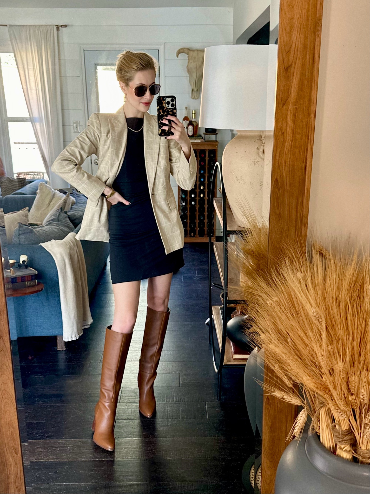 Todays look 

Fall outfit | Abercrombie | LBD | knee high boots | leather boots | blazer | Madewell 

#LTKHoliday #LTKSeasonal #LTKFindsUnder100