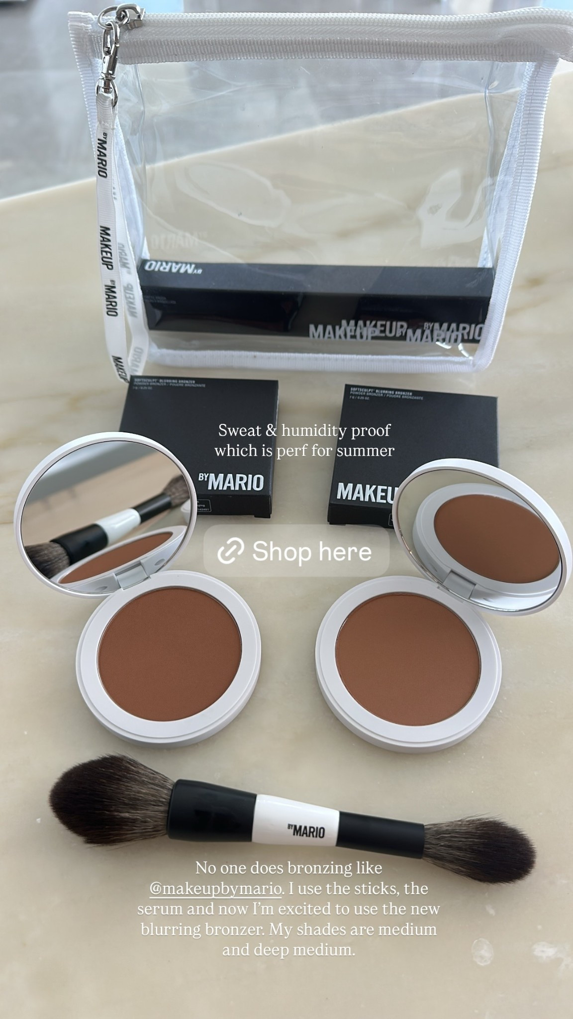 Sweat & humidity proof which is perf for summer  No one does bronzing like @makeupbymario. I use the sticks, the serum and now I’m excited to use the new blurring bronzer. My shades are medium and deep medium.

Makeup, Sephora, makeup lover

#LTKBeauty